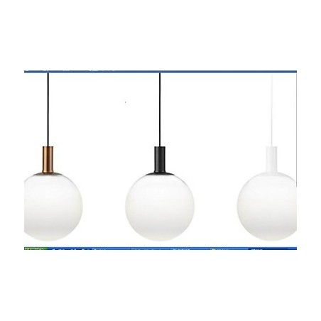 Lampada a sospensione in vetro retrò bianca 6 luci E26/E27