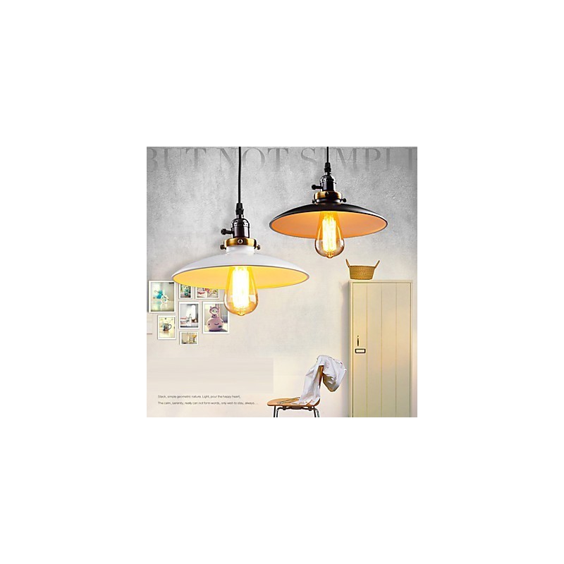 Lampada a sospensione classica retrò in metallo 26 cm, catena 120 cm, E26/E27