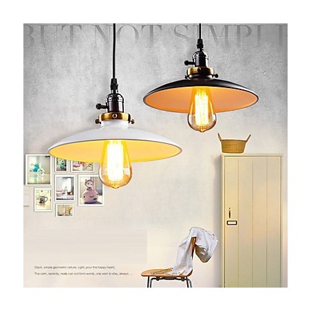 Lampada a sospensione classica retrò in metallo 26 cm, catena 120 cm, E26/E27