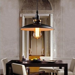Lampada a sospensione classica retrò in metallo 26 cm, catena 120 cm, E26/E27