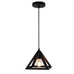 Lampada a sospensione mini classica rustica lodge vintage country in metallo nero