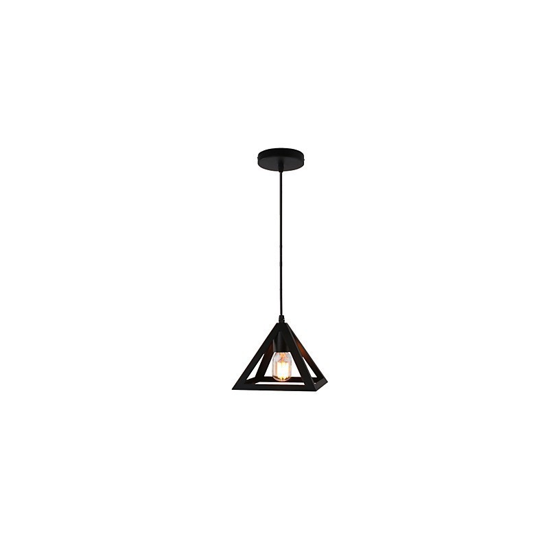 Lampada a sospensione mini classica rustica lodge vintage country in metallo nero