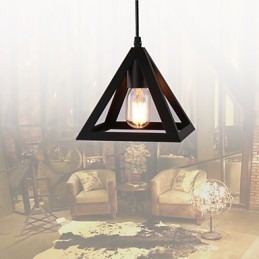 Lampada a sospensione mini classica rustica lodge vintage country in metallo nero