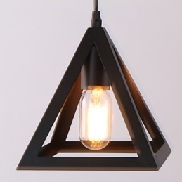 Lampada a sospensione mini classica rustica lodge vintage country in metallo nero