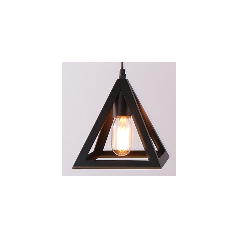 Lampada a sospensione mini classica rustica lodge vintage country in metallo nero