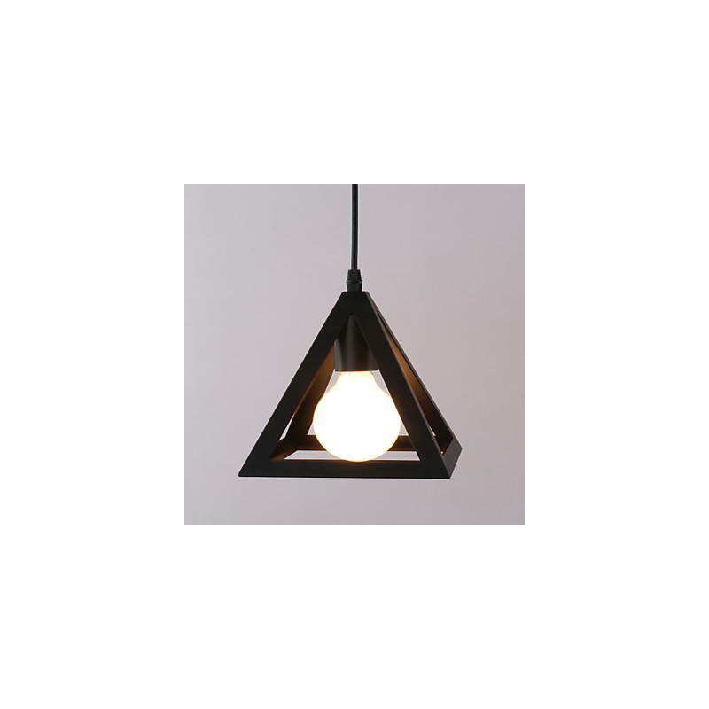 Lampada a sospensione mini classica rustica lodge vintage country in metallo nero