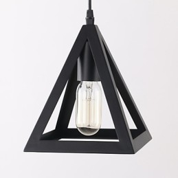 Lampada a sospensione mini classica rustica lodge vintage country in metallo nero