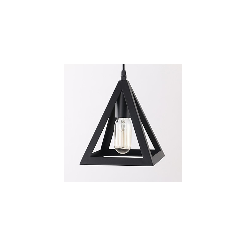 Lampada a sospensione mini classica rustica lodge vintage country in metallo nero