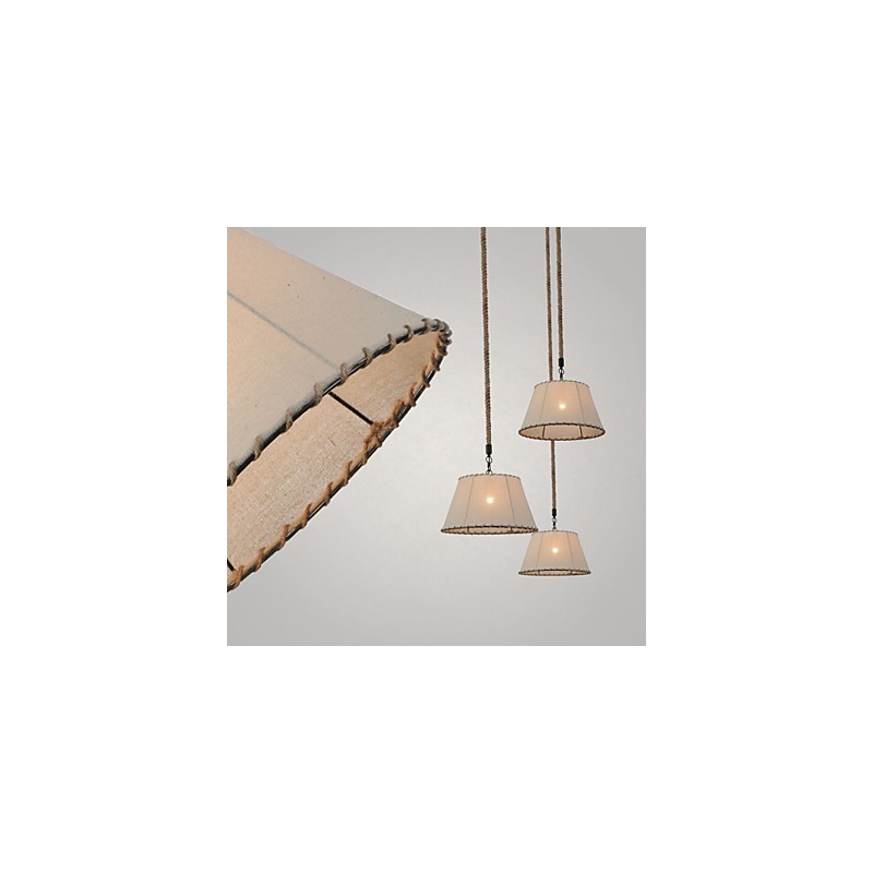 1 lampada a sospensione vintage industriale in tessuto giallo e metallo, luce a goccia