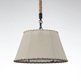 1 lampada a sospensione vintage industriale in tessuto giallo e metallo, luce a goccia