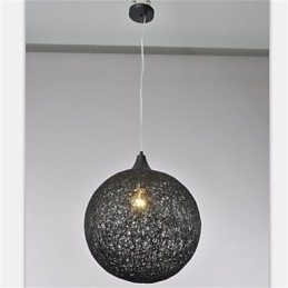 Lampadario a sospensione in rattan di carta stile country americano a sfera