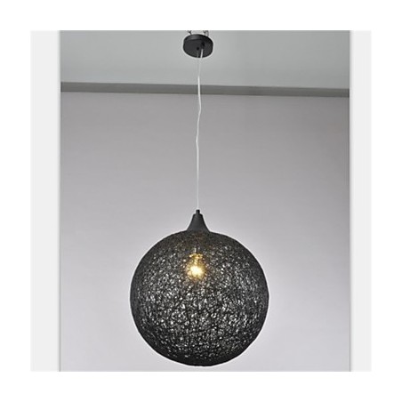 Lampadario a sospensione in rattan di carta stile country americano a sfera