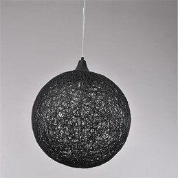 Lampadario a sospensione in rattan di carta stile country americano a sfera