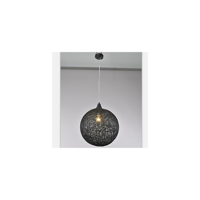 Lampadario a sospensione in rattan di carta stile country americano a sfera