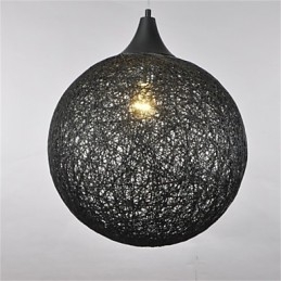 Lampadario a sospensione in rattan di carta stile country americano a sfera