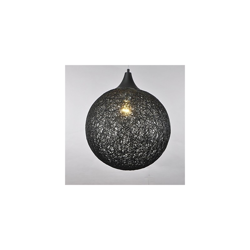 Lampadario a sospensione in rattan di carta stile country americano a sfera