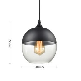 Lampadario a sospensione in ferro battuto e vetro Nordic Creative Stair Shop