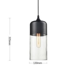 Lampadario a sospensione in ferro battuto e vetro Nordic Creative Stair Shop