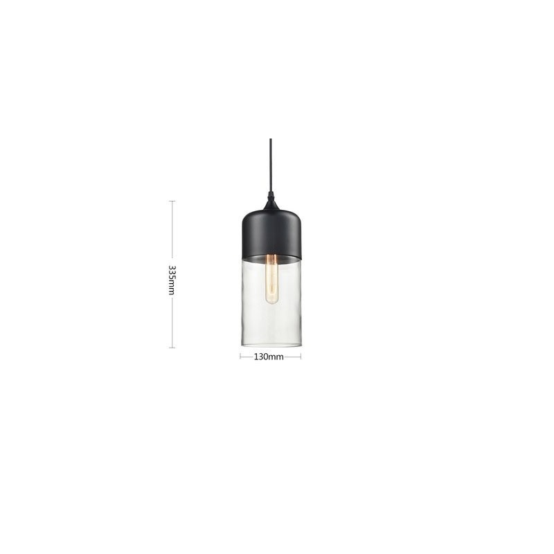 Lampadario a sospensione in ferro battuto e vetro Nordic Creative Stair Shop