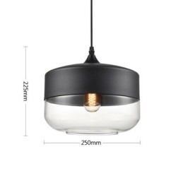 Lampadario a sospensione in ferro battuto e vetro Nordic Creative Stair Shop