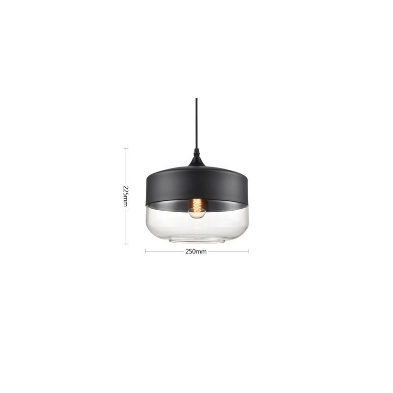 Lampadario a sospensione in ferro battuto e vetro Nordic Creative Stair Shop
