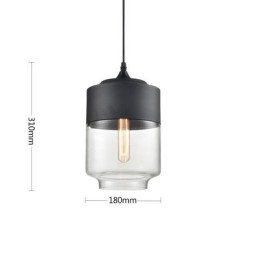 Lampadario a sospensione in ferro battuto e vetro Nordic Creative Stair Shop