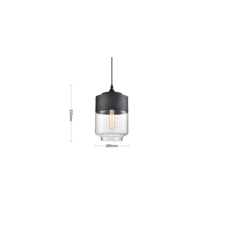 Lampadario a sospensione in ferro battuto e vetro Nordic Creative Stair Shop