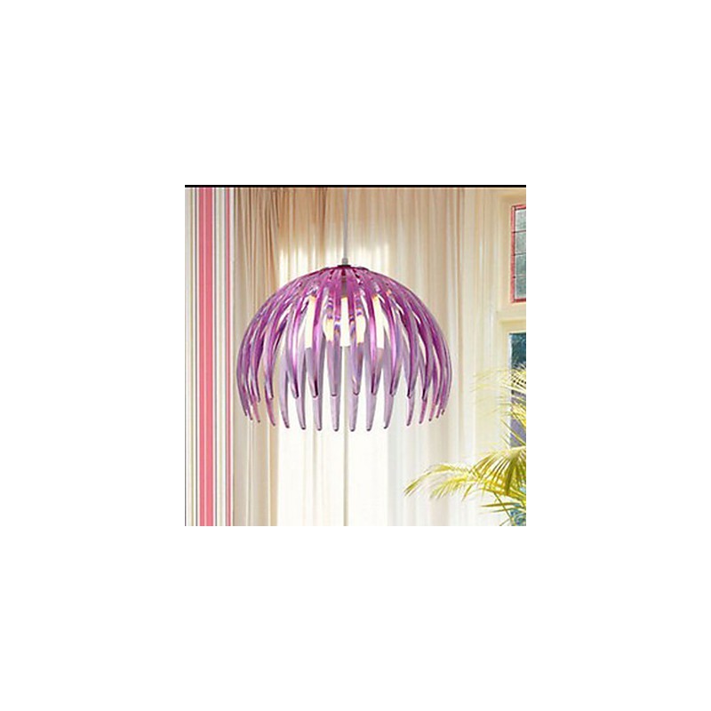 Lampadario a sospensione classico rustico vintage country lodge, viola e trasparente, 2 luci