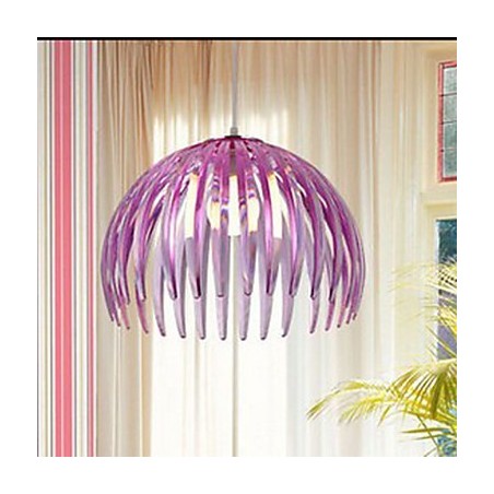 Lampadario a sospensione classico rustico vintage country lodge, viola e trasparente, 2 luci