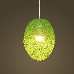 Lampada a sospensione moderna in rattan intrecciato, testa singola, stile rurale Cany