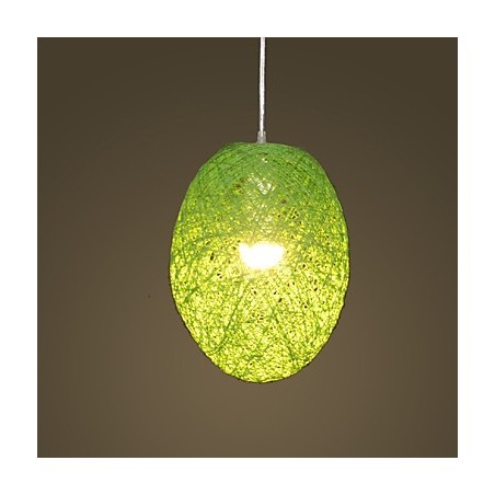 Lampada a sospensione moderna in rattan intrecciato, testa singola, stile rurale Cany