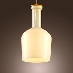 Lampada a sospensione mini moderna e contemporanea con paralume bianco in vetro