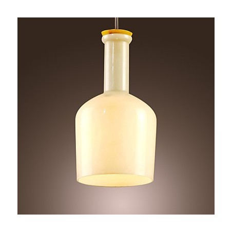 Lampada a sospensione mini moderna e contemporanea con paralume bianco in vetro