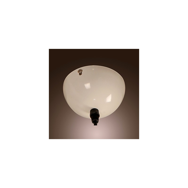 Lampada a sospensione mini moderna e contemporanea con paralume bianco in vetro
