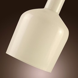 Lampada a sospensione mini moderna e contemporanea con paralume bianco in vetro