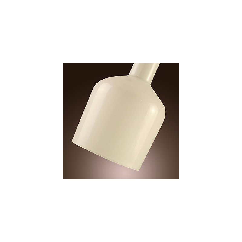 Lampada a sospensione mini moderna e contemporanea con paralume bianco in vetro