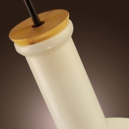 Lampada a sospensione mini moderna e contemporanea con paralume bianco in vetro