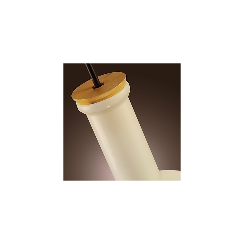 Lampada a sospensione mini moderna e contemporanea con paralume bianco in vetro