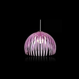 Lampadario a sospensione classico rustico vintage country lodge, viola e trasparente, 2 luci