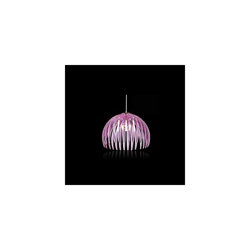 Lampadario a sospensione classico rustico vintage country lodge, viola e trasparente, 2 luci