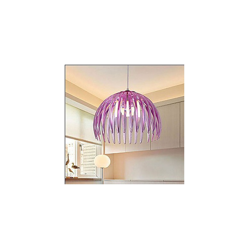 Lampadario a sospensione classico rustico vintage country lodge, viola e trasparente, 2 luci