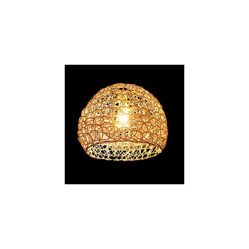 Lampada a sospensione in rattan intrecciato stile rustico Cany