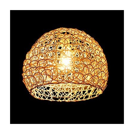 Lampada a sospensione in rattan intrecciato stile rustico Cany