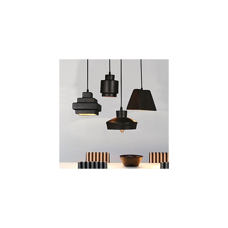 Lampadario a sospensione in vetro retrò country americano con effetto arrugginito e luce a goccia