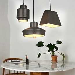 Lampadario a sospensione in vetro retrò country americano con effetto arrugginito e luce a goccia
