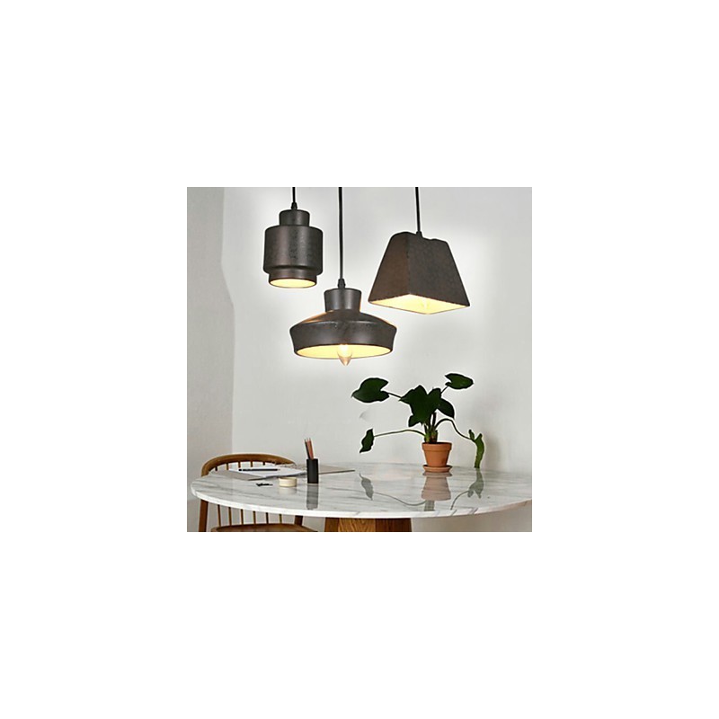 Lampadario a sospensione in vetro retrò country americano con effetto arrugginito e luce a goccia