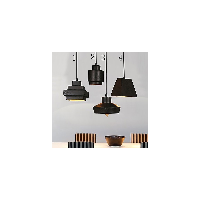 Lampadario a sospensione in vetro retrò country americano con effetto arrugginito e luce a goccia