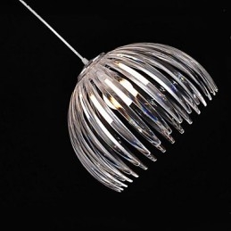 Lampadario a sospensione classico rustico vintage country lodge, viola e trasparente, 2 luci