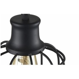 Lampada a sospensione vintage Edison con paralume a gabbia in metallo nero