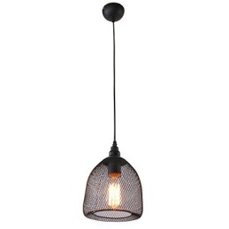 Lampada a sospensione mini stile rustico country retrò Lodge in metallo nero